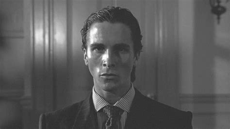 patrick bateman black and white.